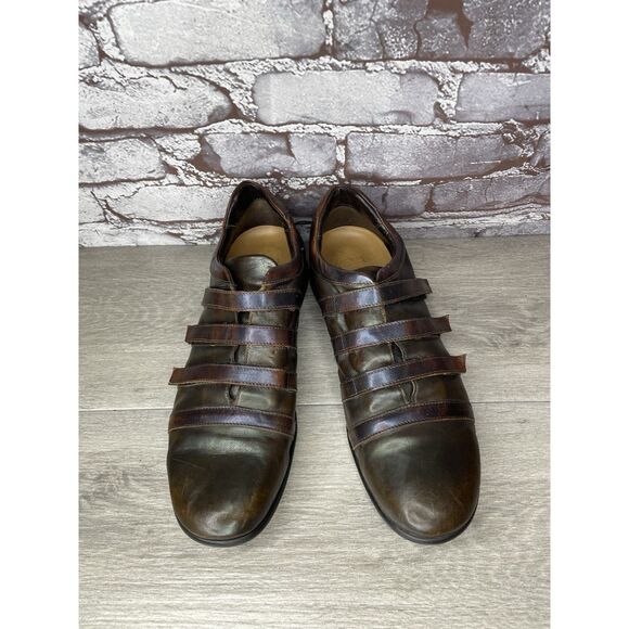 Bruno Verri Brown Leather Metallic Fashion Shoes Sneakers Men Sz 42EU/9M US main image 5